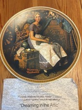 "Dreaming in the Attic" Display Plate Limited Edition by Norman Rockwell