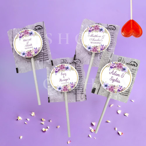 Personalised wedding lollipops - personalised,