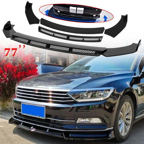 Gloss black front bumper lip - gloss,
