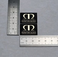 Monitor Audio Speaker Badge Logo Brushed Gold Pair With Adhesive 