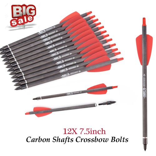 12x crossbow bolts carbon - 12x, 7.5"