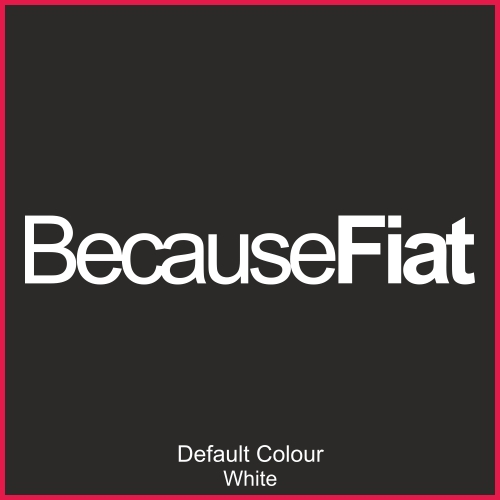 Because fiat decals vinyl - x2,,