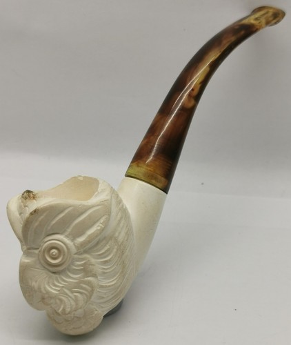 Vtg tawny owl bird hand - tawny, carved