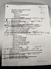 Tom Morello Set List With