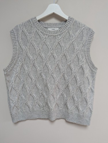 Grey cloud yarn cable - m&s,