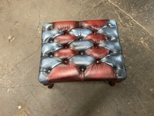 Harlequin Leather Patchwork Footstool