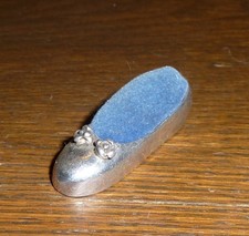 Novelty silver ballet slipper - ballet,