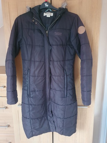 Ladies long black padded