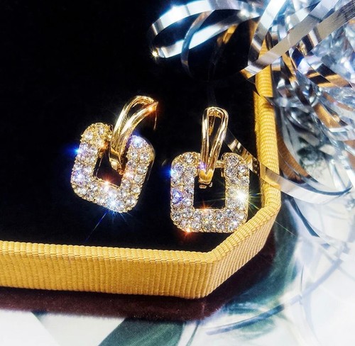 Fashion square drop rhinestone - drop,