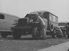 8" x 10" 1940 Photo Army truck