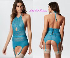 Ann Summers Darrah Cami  Suspender Teal Blue size S Small 8-10 Free post NWT 