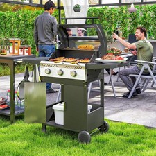 3 Burner Gas BBQ Trolley with