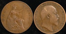 Halfpenny 1902 to 1910 Edward