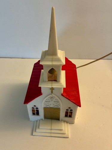 Vtg christmas church - vtg, plastic