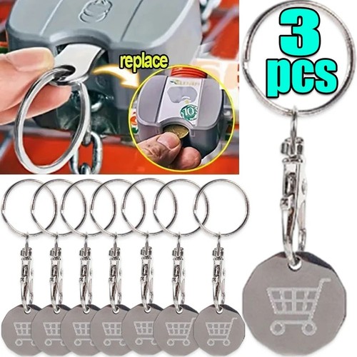 Trolley coin keyring removable - coin,
