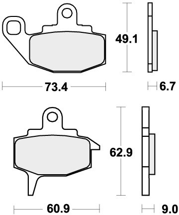 Sbs brake pads front - sbs,