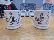 2 X Emma Bridgewater Howden Rooster Hen Chicken Mugs Rare Limited Edition  Mug