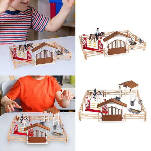 Horse stable figurine playset - figurine,