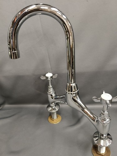 Chrome bridge mixer taps - chrome,