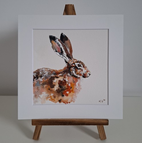 Oiginal hare painting - hare,