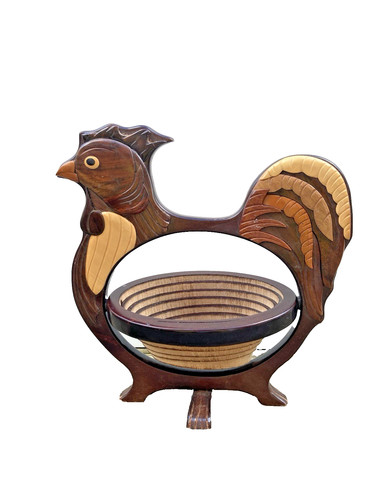 Vintage wooden chicken - vintage,
