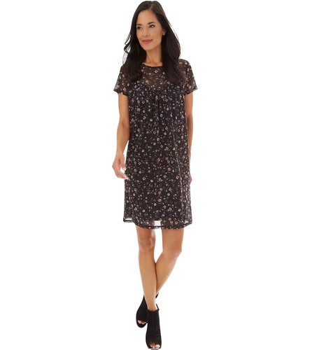 Apt black floral mesh - floral,