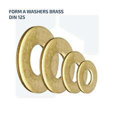FORM A WASHERS FLAT SOLID BRASS DIN 125A M2 M2.5 M3 M4 M5 M6 M8 M10 M12 M16