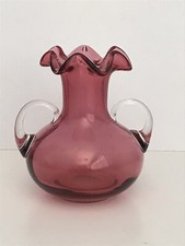Vintage Cranberry Glass Twin