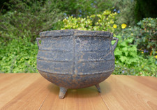 Antique cast iron cauldron - antique,