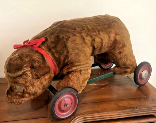 Antique teddy bear metal - antique,