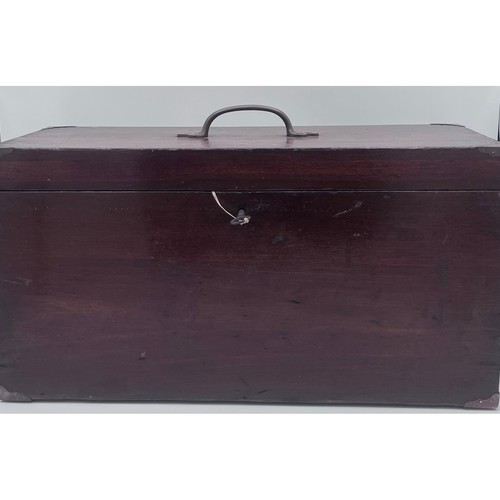 Antique wood storage chest - antique,