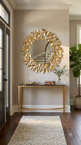 Metal big gold foil butterfly - gold,
