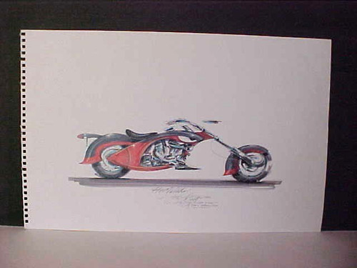 Vintage concept art drawing - art,