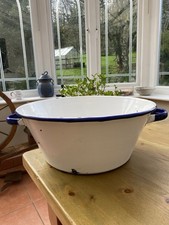 Vintage French Enamel Bowl –