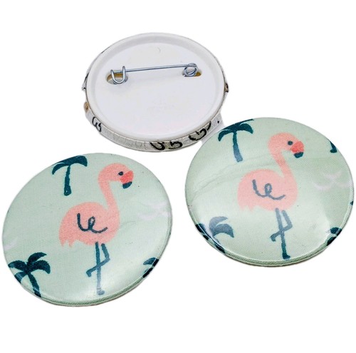 45mm handmade flamingo badge - flamingo,