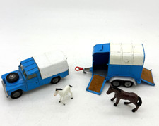 Corgi Toys Blue Land Rover 109 W.B and Beaufort double horse box With Horses