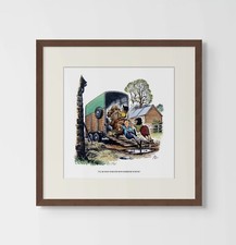 Thelwell Pony Print. "I'll be glad when she gets interested in boys". Framed