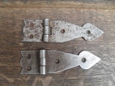 pair of gothic spear head hinges cupboard door chest box hinges =2 arrow hinges