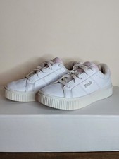 FILA UK 1.5 PANACHE PLATFORM TRAINERS WHITE IRIDESCENT CHILDRENS GIRLS
