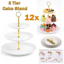 12x 3 Tier Cake Stand Ceramic