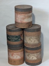 5 x  Pathe Salon Cylinder Record Box - 4.5 x 4  inch - Empty