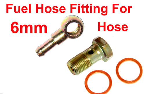 6mm fuel hose fitting - fuel, banjo