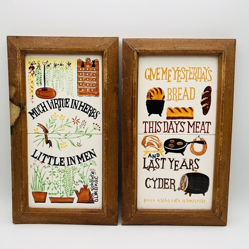 Vtg mcm kitchen framed - 2,