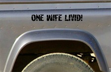 ONE WIFE LIVID LARGE STICKER