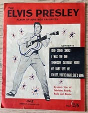 ELVIS PRESLEY ALBUM OF JUKEBOX FAVOURITES SONG BOOK (1950's) ENGLAND