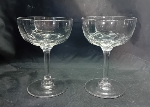 Lovely pair vintage cut - vintage, glass