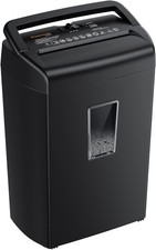 Bonsaii 10-Sheet Cross-Cut Paper Shredder with 21L Wastebasket Black