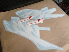 CUSTOM CBR 600F4 1999 WHITE & RED FAIRING PANEL SET OF GRAPHICS DECALS STICKERS