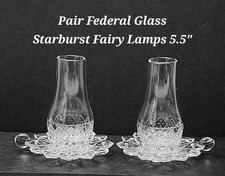 Pair  FEDERAL GLASS Starburst