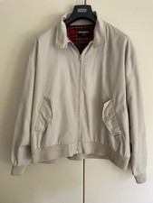 Merc London Mens Beige Tartan Lining Harrington Jacket  XXL